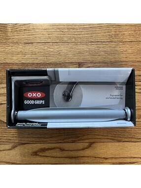 New In Box OXO Good Grips Steady Mounted Under Cabinet Paper Towel Holder